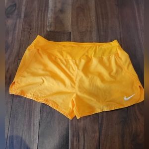 Nike orange dri fit shorts size large